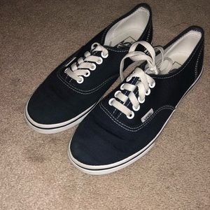 Navy blue Vans sneakers